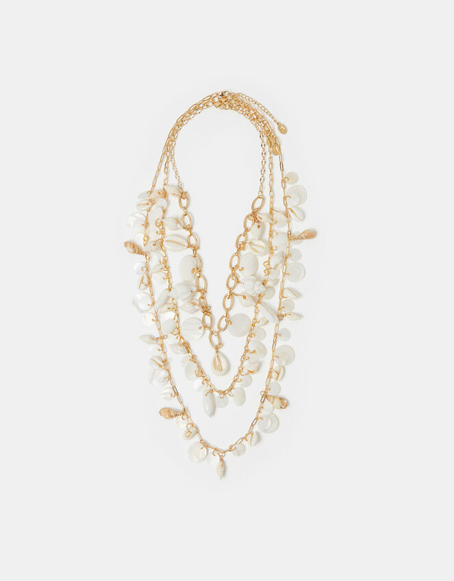 3-Pack Statement Shell Pearl Necklaces, , large