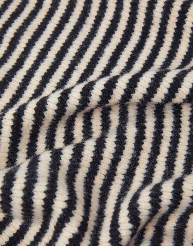 Stripe Knitted Triangle Scarf, , large