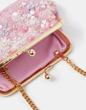 Girls Sequin Flower Clip Frame Bag, , large