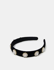 Pearl and Diamante Headband, , large