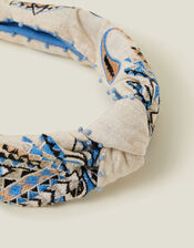 Embroidered Knot Headband, , large