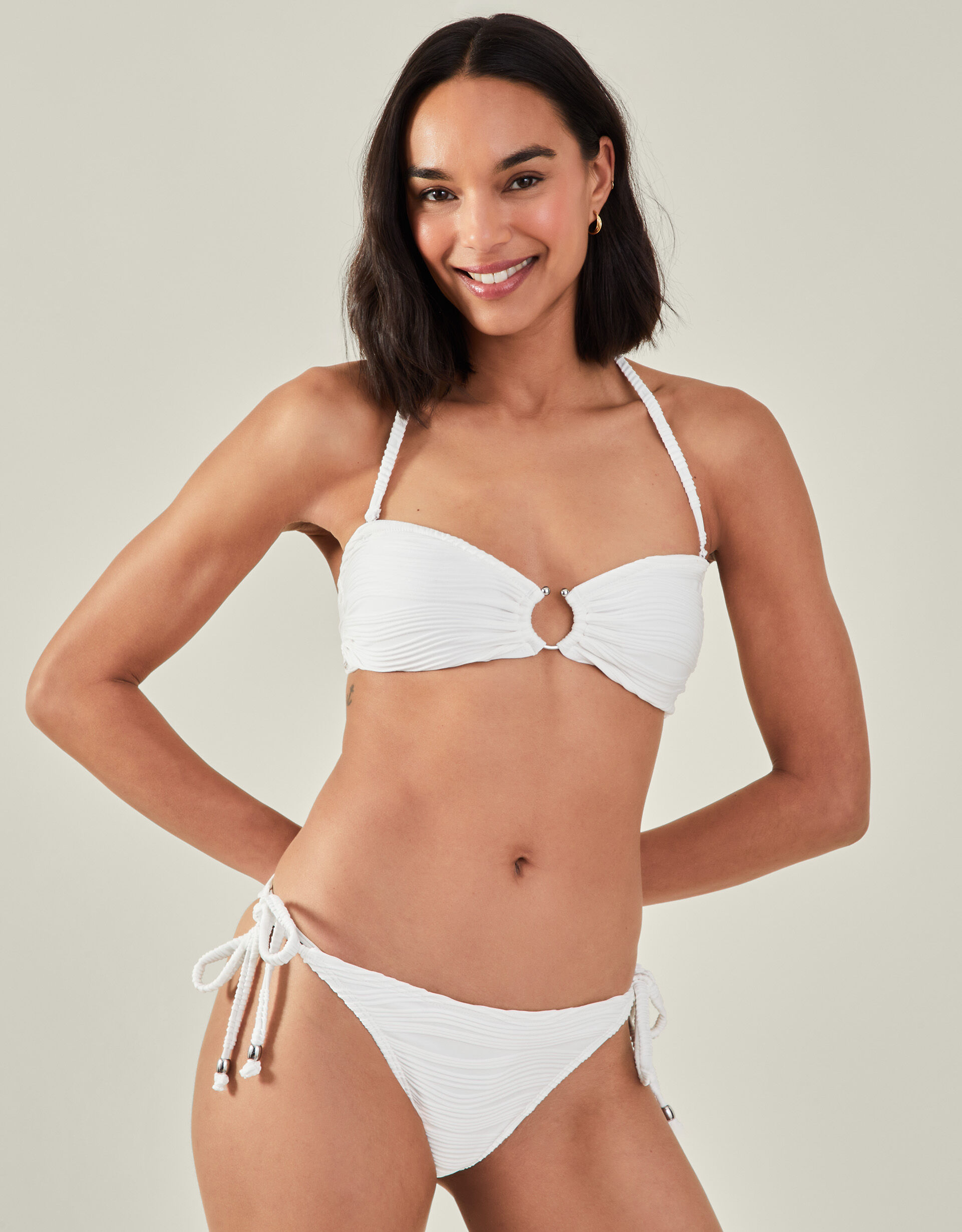 Tie Side Bikini Bottoms Ivory