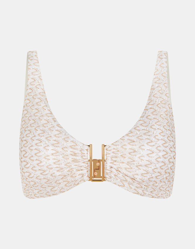 Zig-Zag Bikini Top, Gold (GOLD), large
