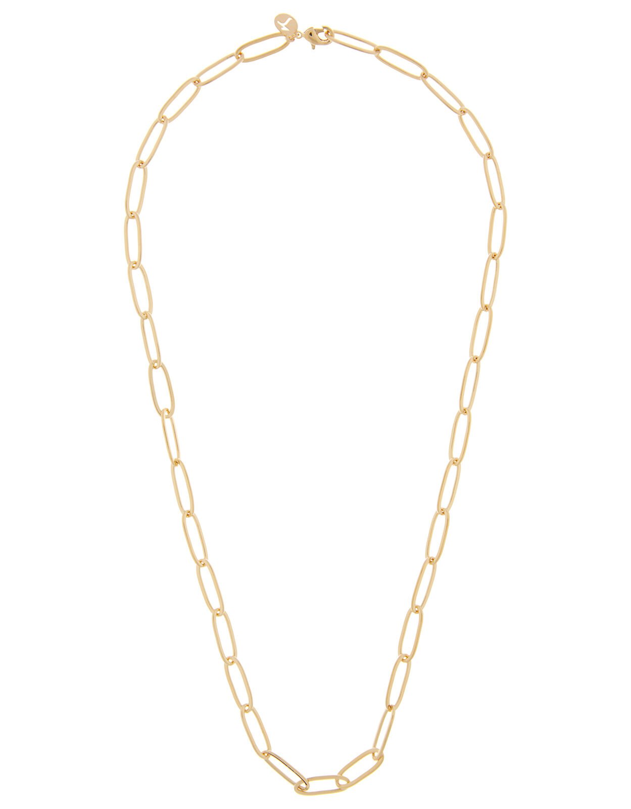 Oval link chain necklace gold clearance