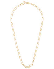 14ct Gold-Plated Oval Link Chain Necklace, , large
