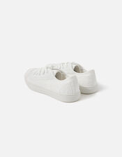 Broderie Anglaise Trainers, White (WHITE), large
