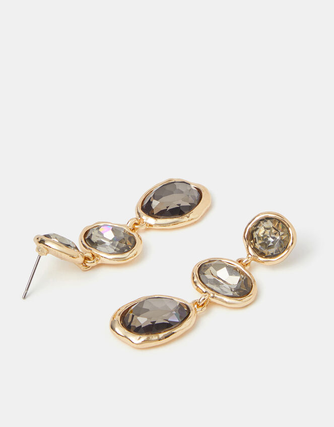 Triple Gem Drop Earrings, , large