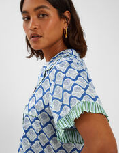 Dandelion Print Pyjama Set, Blue (BLUE), large