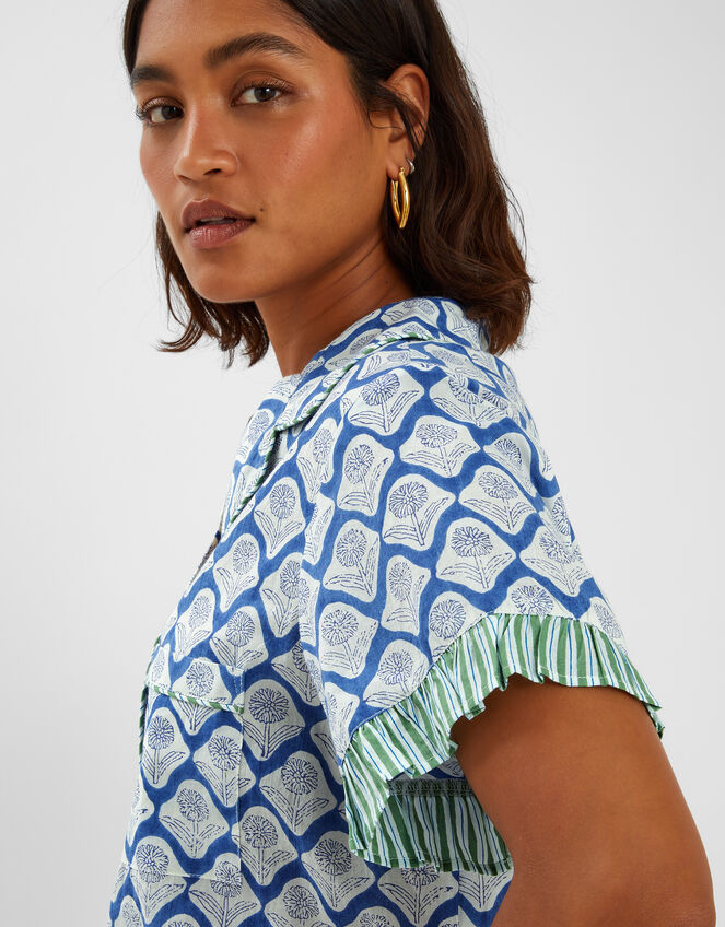 Dandelion Print Pyjama Set, Blue (BLUE), large