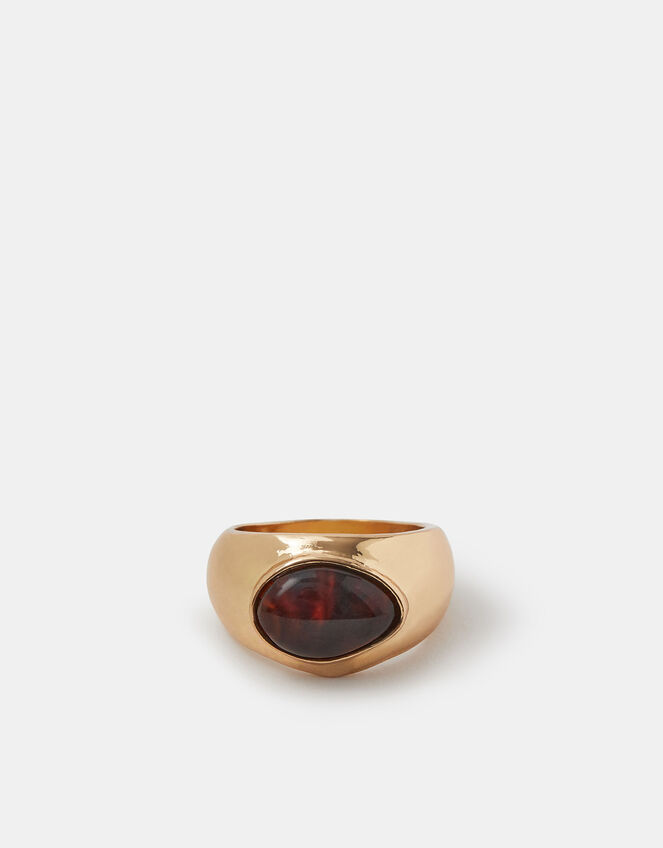 Resin Stone Ring, Brown (BROWN), large