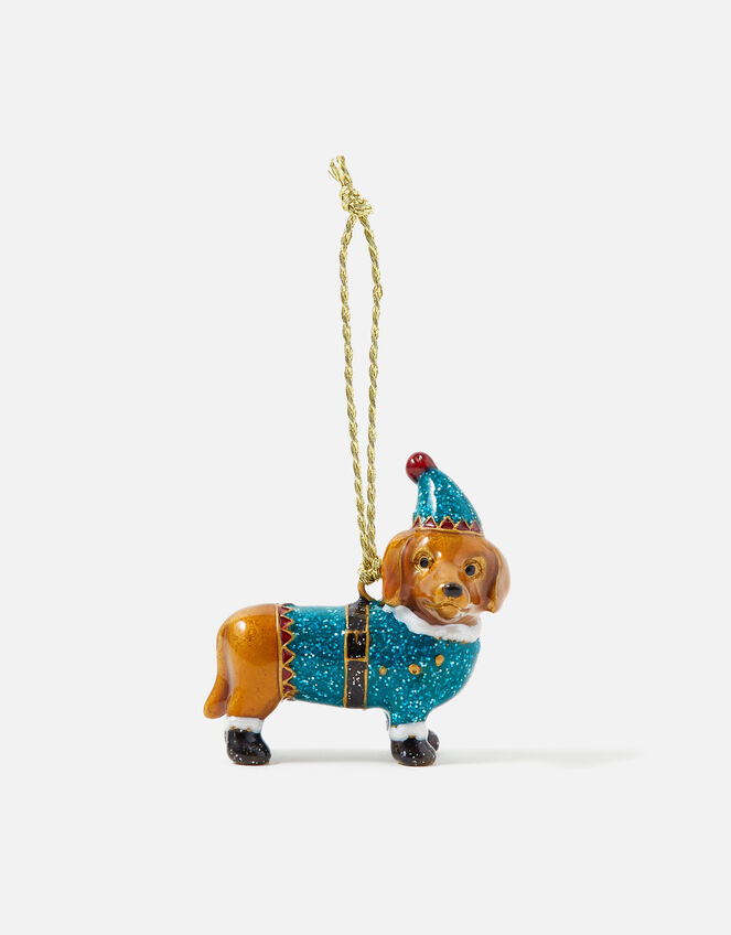 Enamel Sausage Dog Hanging Decoration Accessorize UK Navigation
