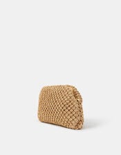 Metallic Woven Clutch Bag, , large