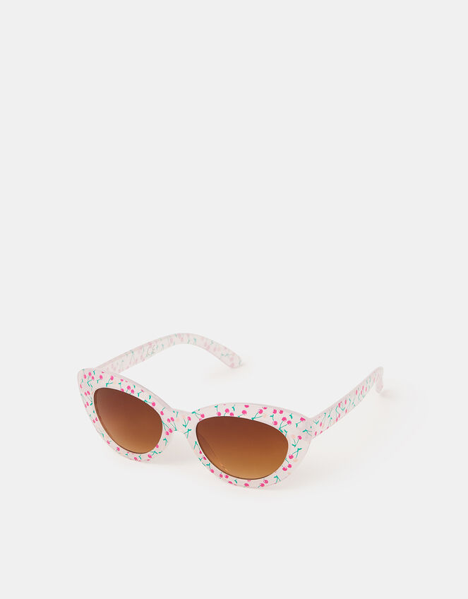 Girls Cherry Print Cat Eye Sunglasses, , large