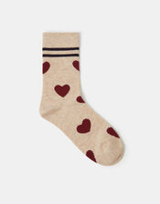 Heart Print Socks, , large