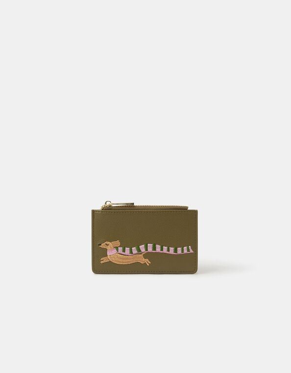 Sausage Dog Embroidered Card Holder, , large