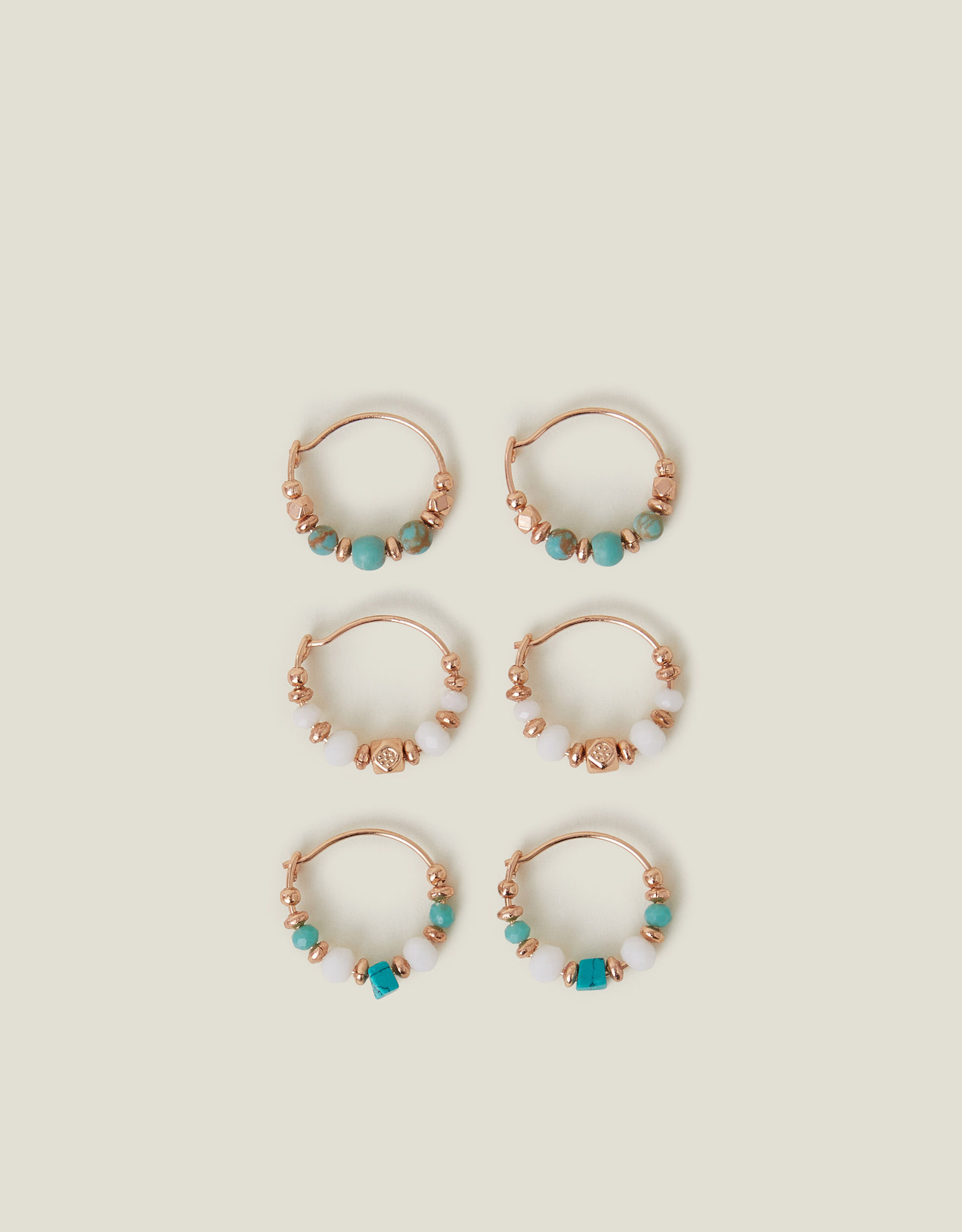 accessorize 3-Pack Mini Facet Hoop Earrings