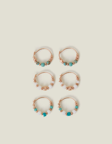 3-Pack Mini Facet Hoop Earrings, , large