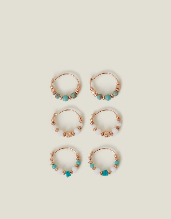 3-Pack Mini Facet Hoop Earrings, , large