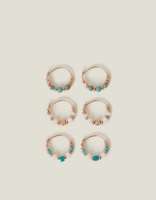 3-Pack Mini Facet Hoop Earrings, , large