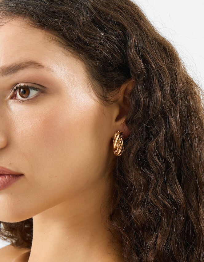 Ball Twist Hoop Earrings, , large