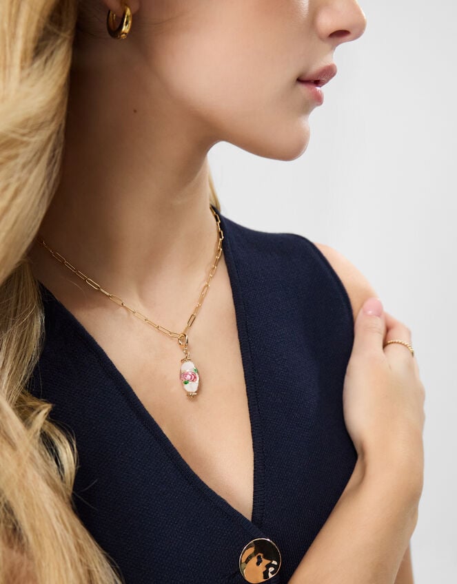 Floral Bead Jewellery Charm, , large