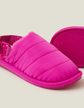 Quilted Slingback Slippers , Pink (FUCHSIA), large