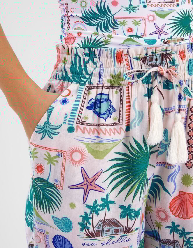 Postcard Print Shorts, Ivory (IVORY), large