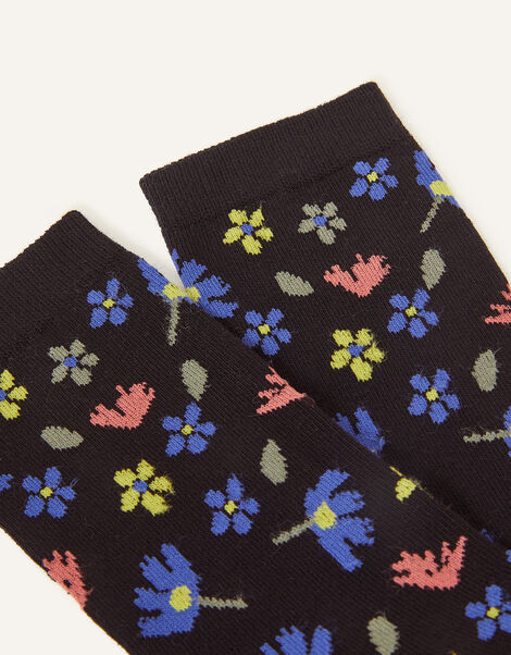 Floral Print Socks, , large