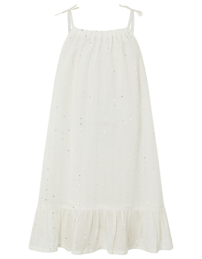 Sequin Dress, White (WHITE), large