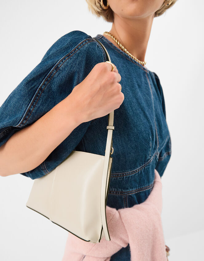 Slim Shoulder Bag, Cream (CREAM), large