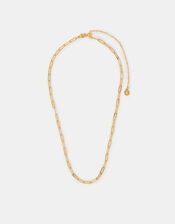 14ct Gold-Plated Paperclip Chain Necklace, , large