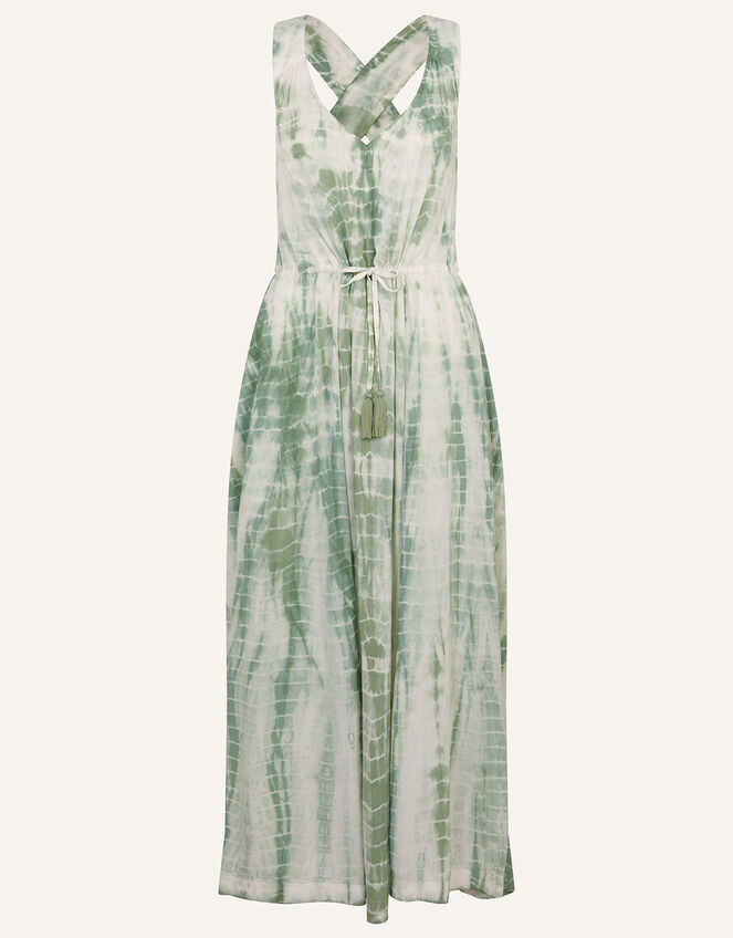 Green Tie Dye Hoodie Dress main image 1
