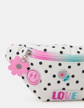 Girls Polka Dot Bum Bag, , large