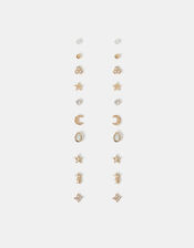 10-Pack Celestial Stud Earrings, , large