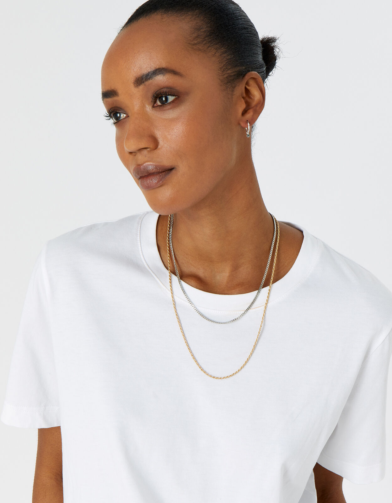 Platinum curb chain shop necklace