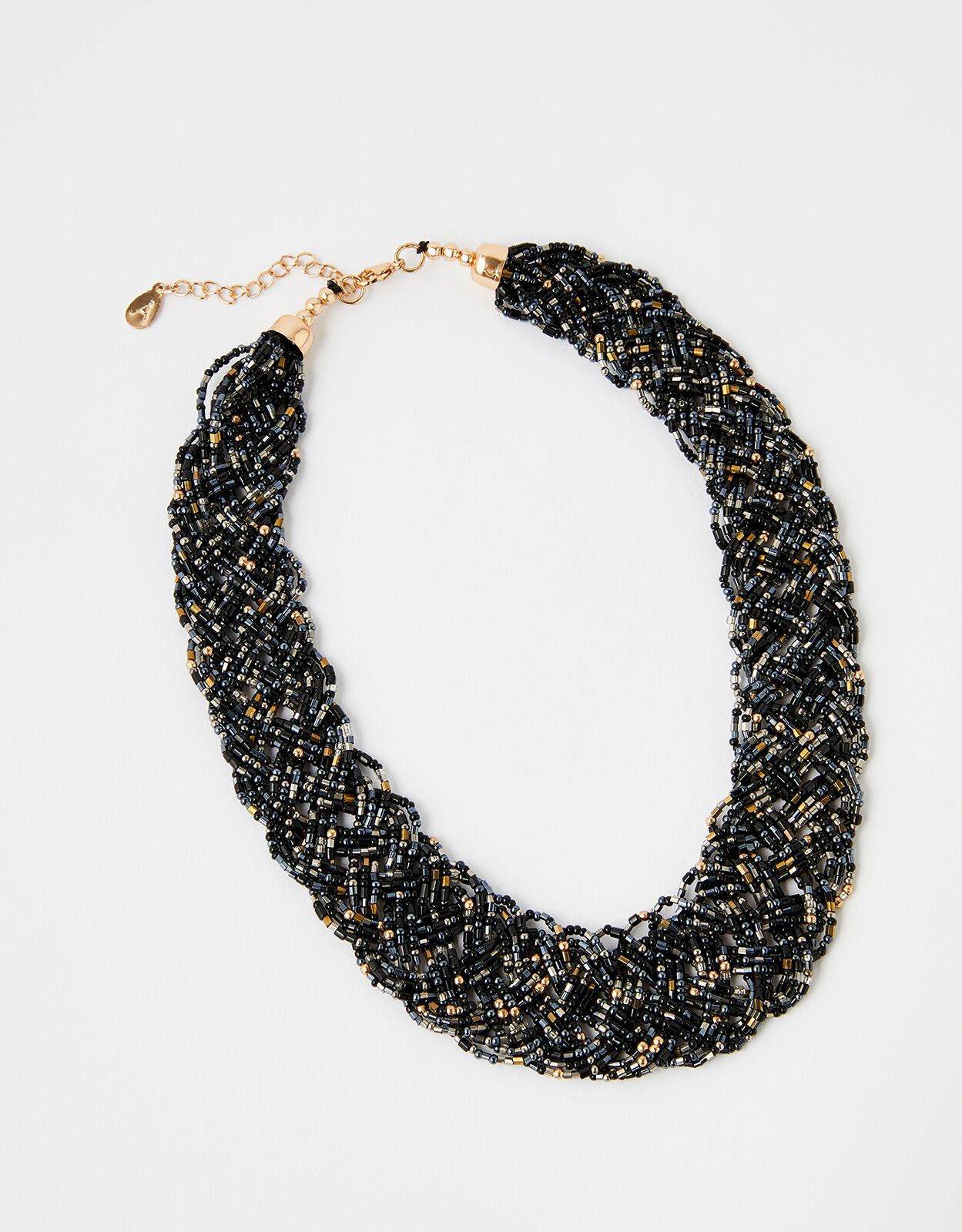 Beaded bib necklace on sale