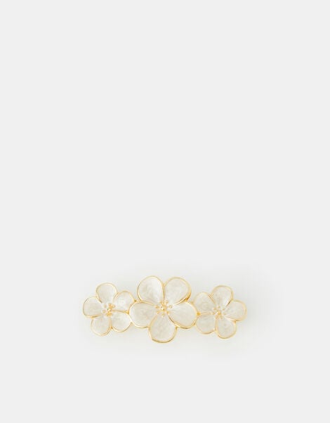 Pearl Flower Hair Barrette Hair Clip, , large