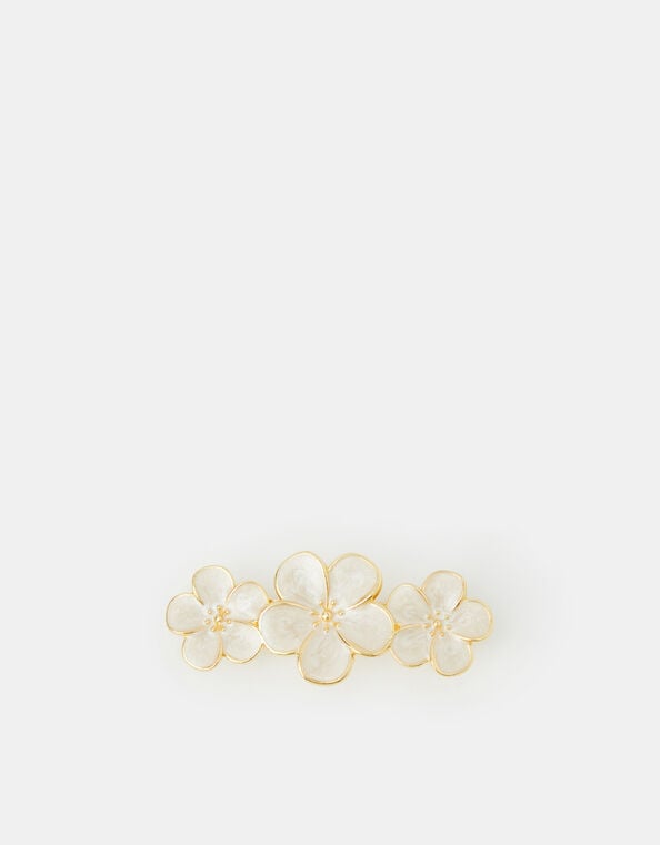 Pearl Flower Hair Barrette Hair Clip, , large