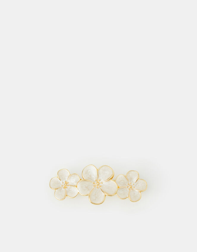Pearl Flower Hair Barrette Hair Clip, , large