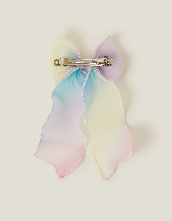 Girls Ombre Bow Barrette Hair Clip, , large