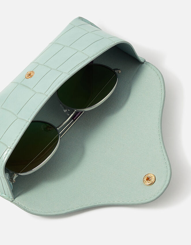 Structured Sunglasses Case, Blue (BLUE), large