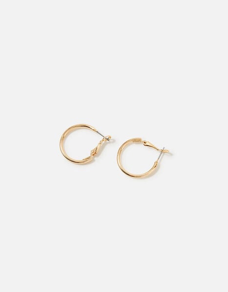 Small Simple Hoop Earrings Gold, Gold (GOLD), large