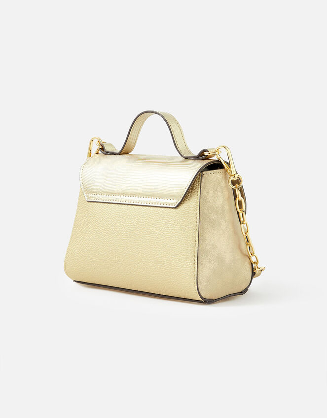 Eleanor Top Handle Bag, Gold (GOLD), large