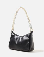 Mixed Chain Slouchy Shoulder Bag, , large