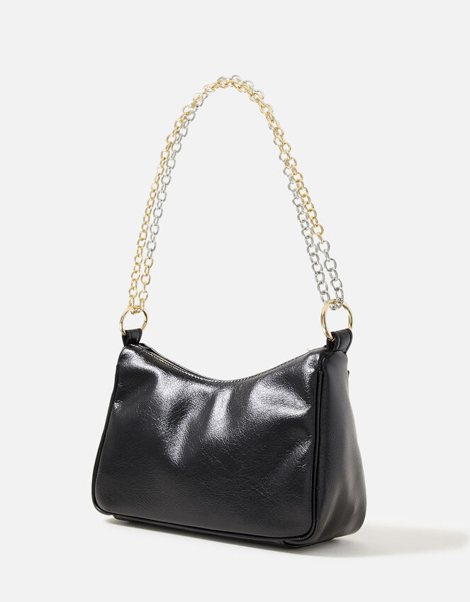 Mixed Chain Slouchy Shoulder Bag, , large