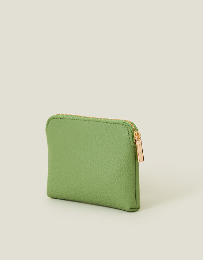 Faux Leather Coin Purse, Green (GREEN), large