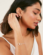 Pave Linked Circle Bracelet, , large