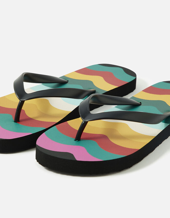 Rainbow Wave Flip Flops, Multi (BRIGHTS-MULTI), large