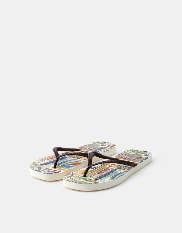 Collage Print Flip Flops, Multi (BRIGHTS MULTI), large
