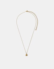 Stainless Steel Bubble Initial Pendant Necklace, Gold (GOLD), large